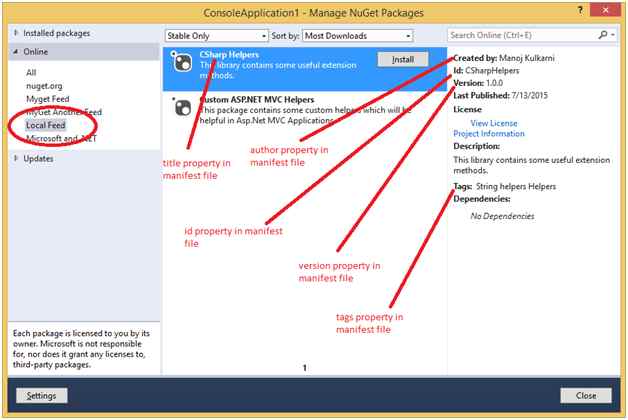 Install The Nuget Package